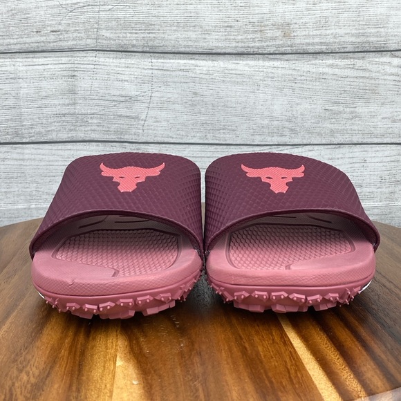 NEW Under Armour Project Rock 2.0 Maroon Slide Sandal Fat Tire Men’s Size 11 - Picture 6 of 12